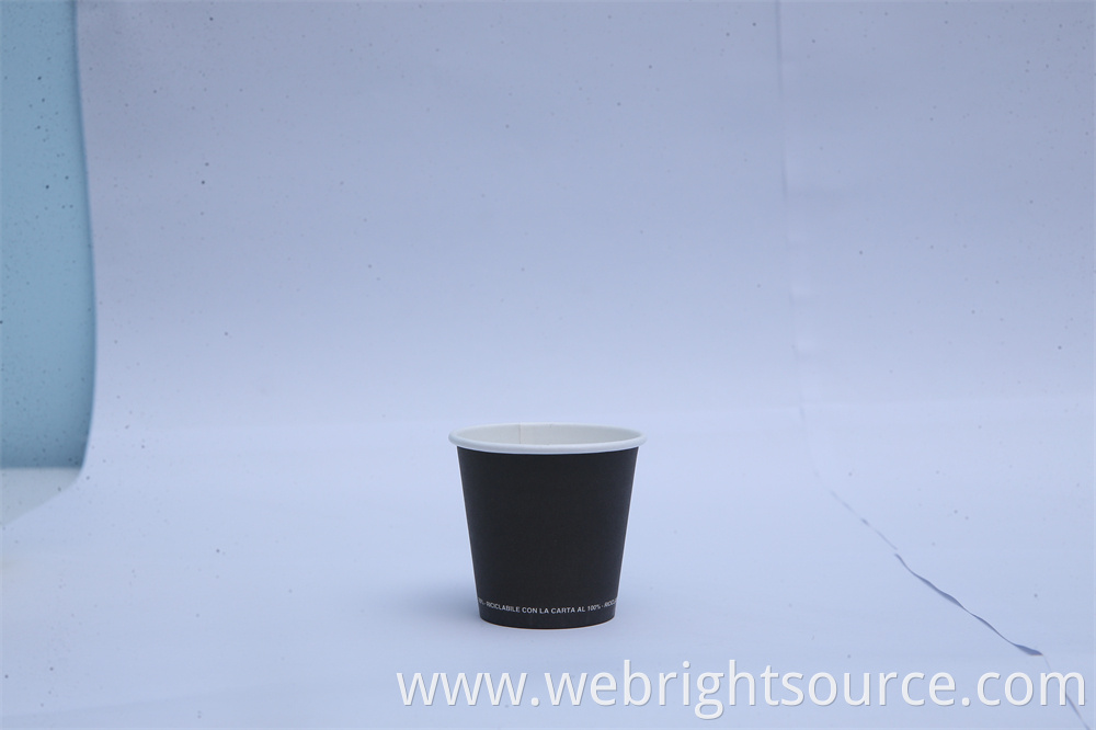 Black paper cup